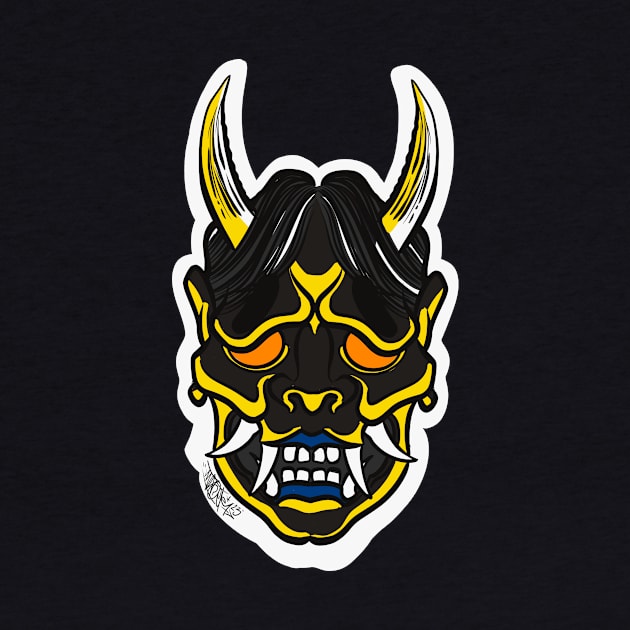 Oni demon black gold by Maserpop